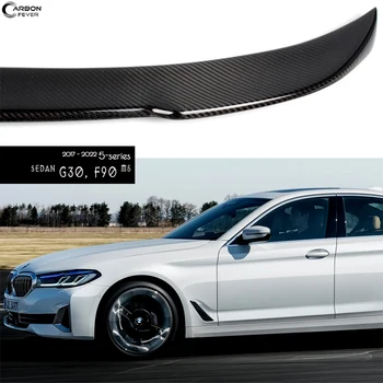 For BMW G30 5-Serie 520i 530i 540i 2017 - 2022 4-- dørs Sedan Tilbage Vinger Carbon Fiber Bageste Bagagerummet Wing Spoiler Boot Fløj