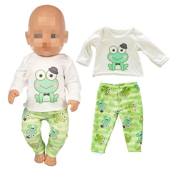 Dukke Tøj Baby nyfødt Passe 18 tommer 40-43 cm Dukke Dinosaur Frog Unicorn Tøj Tilbehør Til Baby Fødselsdag Gave