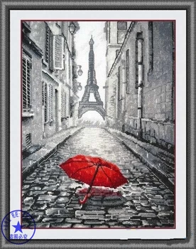 Gratis Forsendelse, Top Kvalitet, Smukke Nostalgiske Tælles Cross Stitch Kit Eiffel Tower Paris Frankrig