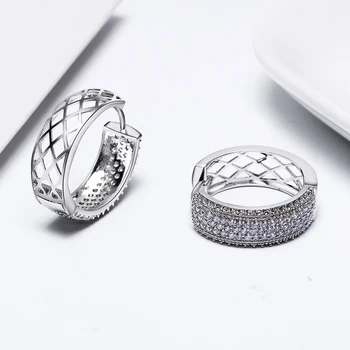 25mm diameter hoop øreringe Skinnende Zirconia Sten Smykker Smykker Cirkel design Luksus øreringe til kvinder