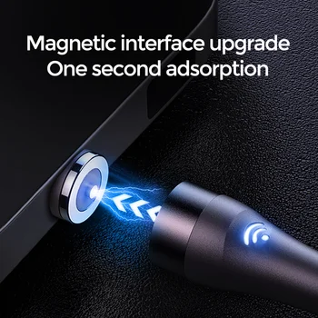 Joyroom Magnetiske Mikro-USB-Kabel Til iPhone, Samsung Xiaomi Hurtig Opladning USB Type C-Kabel Med LED Magnet Oplader Ledning Ledning