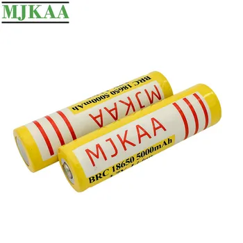 MJKAA 2STK BRC18650 5000mAh 3,7 V Genopladeligt Lithium Batteri Brand Nye Li-ion Batterier til Lommelygten