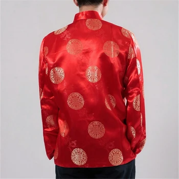 6Color Traditionelt Kinesisk Tøj til Mænd Toppe Tangsuit langærmet Skjorte Nye År Cheongsam Jakke Man Retro Tøj S-3XL