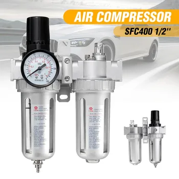 SFC400 1/2 Kompressor Luft Filter, Regulator Olie Vand Separator Fælde Filter, Regulator, Ventil Automatisk Afløb Pneumatiske Dele