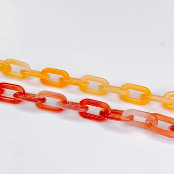 1m Multicolors Resin Plast Oval Form Kæde Halskæde Armbånd Charms til Smykker at Finde Diy Håndlavet Materiale, 1stk