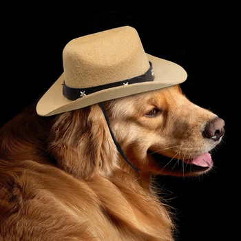 Mode-Dog Cowboy Hat Hunde Kat Udendørs Hatte, Caps For Små Og Mellemstore Hunde Katte Hovedbeklædning Pet Tilbehør Pitbull