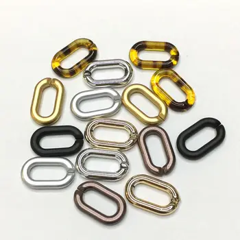 30stk/masse Akryl Kæde Links Metal farve DIY-øreringe&halskæde Charme Tilbehør til smykkefremstilling 17*24 mm