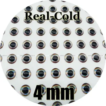 4mm 3D Real Kold / Engros 400 Soft Støbt 3D Fisk Øjne, fluebinding, Jig, Lokke Gøre