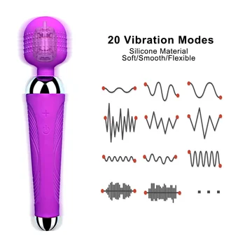 Trådløse Dildoer AV Magic Wand Vibrator til Kvinder Klitoris Stimulator USB-Genopladelige Massager Sex Legetøj for Muskel Voksne Par