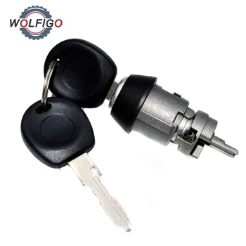 WOLFIGO Tændingslåsen Cylinder Nøgler til For VW Cabrio Cabriolet Corrado EuroVan Golf Jetta Passat Scirocco Audi 4000 357905855B
