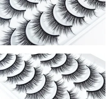 Engros NYE 10Pairs 3D Faux Mink Naturlige Øjenvipper Falske Øjenvipper Mink-Vipper, Blød Eyelash Extension Makeup Kit Cilios