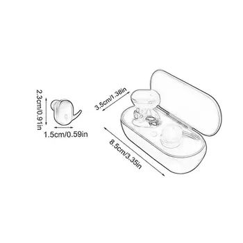 Y30 Trådløs Bluetooth-Hovedtelefon 5.0 Sport Bluetooth Headset Øretelefoner Håndfri Bærbare med Opladning Box 3D Stereo Lyd-3 Timer