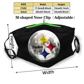 Steelers Månen Logo Print Mode Genanvendelige Sjove Pm2.5 Filter Munden Face-Maske-Mund Maske Ansigtsmaske Steelers Logo