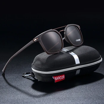 BARCUR DESIGN Mænd Classic Polariserede Solbriller Til Kørsel Fiskeri Udendørs Sport Ultra-light Serien TR90 Sol briller