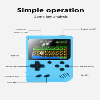 Retro spillekonsol Håndholdt Spil Bærbare Lomme spillekonsol Mini Håndholdt Afspiller med Indbygget 800 Spil
