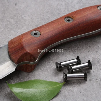 10Pieces M4-Kniv Håndtag Bolt Nitter Skala Skruer For DIY-Kniv håndtag med at Gøre materialet Fastener Møtrik Fladskærms Hex Head skruer