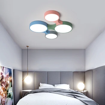 Moderne LED Farverige Dæmpbar Loft Lys med Eksterne Nordiske Runde Lampe til Piger, Børn, Børn, Soveværelse, Stue Køkken
