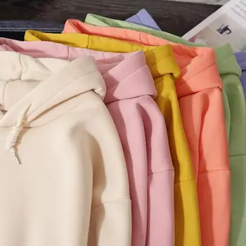 ZITY Plus velvet solid farve Oversize Trøjer Kvinder Sweatshirts 2020 Efterår og Vinter Kvindelige Løs Casual Pullover Hoodied Toppe