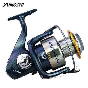YUMOSHI 10000 12000 fiskehjul Metal Spool-Spinning Hjul Saltvand 13+1BB 3.9:1 Fiskeri Tilbehør Havet Rustfrit Stål Håndtag