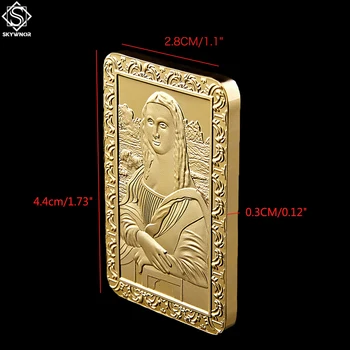 Italien Renæssance Guld Leonardo Da Vinci ' s Mona Lisa Smile Erindringsmønter i Guld Bullion Bar/Mønt Samling