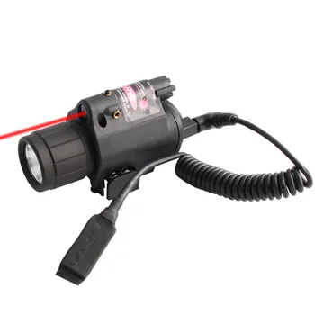 Taktisk Rød Laser sigte LED Våben Lommelygte med 20mm Picatinny Skinne Mount Jagt Airsoft Glock 17 19 Riffel Pistol Pistol Lys