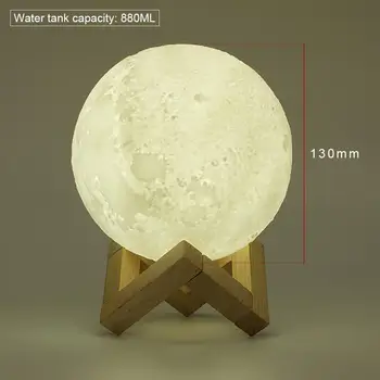 Månen røgelse brænder Luft Luftfugter 3D Moon Lamp light Touch Skifte Måne Lys For Soveværelse Dekoration Fødselsdag Gave