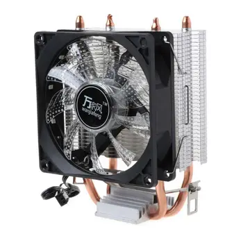 CPU Køler Blæser 4 Heatpipe Dobbelt Tårn 12V Ventilator køleplade med RGB LED Lys for Intel LAG 1155 1156 775 til AMD Socket AM3
