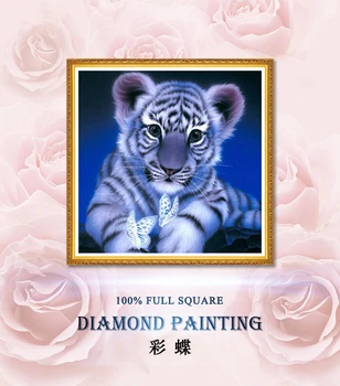 Diamant Maleri Diamant broderi 5d diy fuld pladsen dyr Tiger - diamond mosaik diamant maling daimond maleri