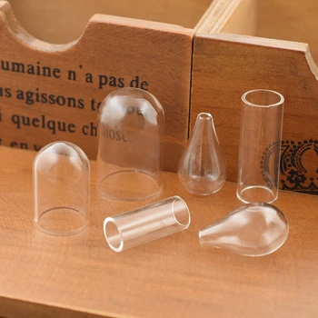 10piece hule glas Lige rør glas hætteglas DIY pære vase smykker resultater glas medaljon anden størrelse