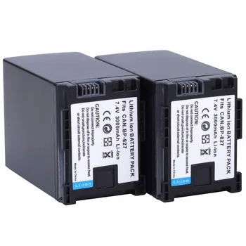 2stk Probty BP-BP-827 827 Batteri Til Canon HF10 HF11 HF100 HF20 HF200 HF S10 S11 S100 S20 S21 S200 S30 G10 Digital Kamera