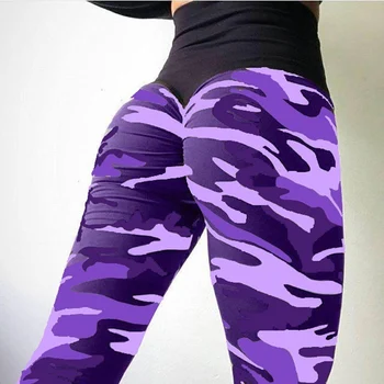 Plus Størrelse Hip-Up Sport, Fitness Bukser Kvinder Solid Højtaljede Fitnesscenter løbetights Elastisk Nylon Spandex Yoga Pants Size XL