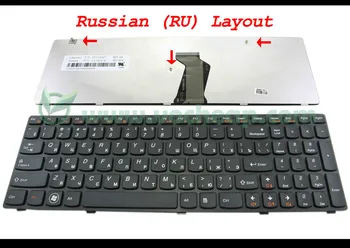 Ny Bærbar tastatur til Lenovo G580 G580A G585 G585A N580 N585 N586 Sort nøgle Sort ramme Rusian RU Version - 25-013347