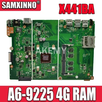 Akemy For ASUS X441BA Laotop Bundkort X441B X441BA 90NB0I00-R00031 Bundkort med A6-9225 CPU 4G RAM