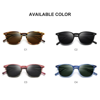 HEPIDEM Acetat Polariserede Solbriller Mænd 2020 Nye Mode, Luksus Brand Designer Retro Vintage Square solbriller til Kvinder 9128