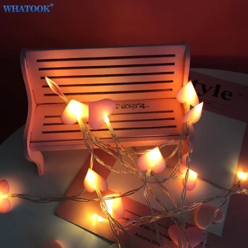 3m 20 LED Kærlighed Hjerte formet Fe String Lys batteridrevne Romantisk Dekorative Bryllup Børn Værelses Jul Nat Lys