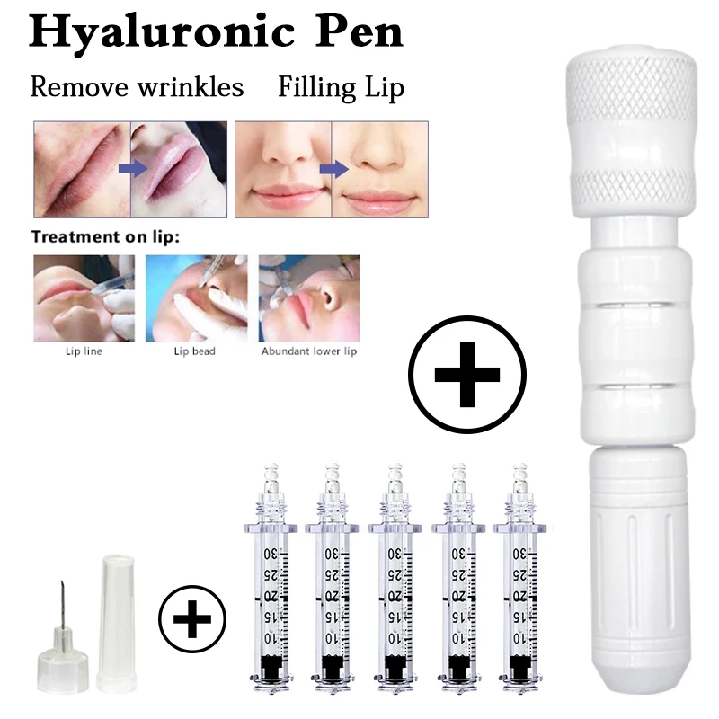 0,3 Ml Hyaluronsyre Pen Forstøver Hvid Hyaluron Pistol No-Needle Mesotherapy Værktøj til Lip Filler Anti-rynke Læbe ansigtsløftning