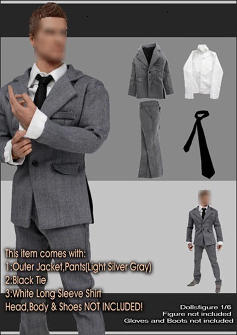 1/6 Mand Mand Gentleman, der Passer Tøj Sæt Tilbehør Til 12 tommer Action Figur Krop Model