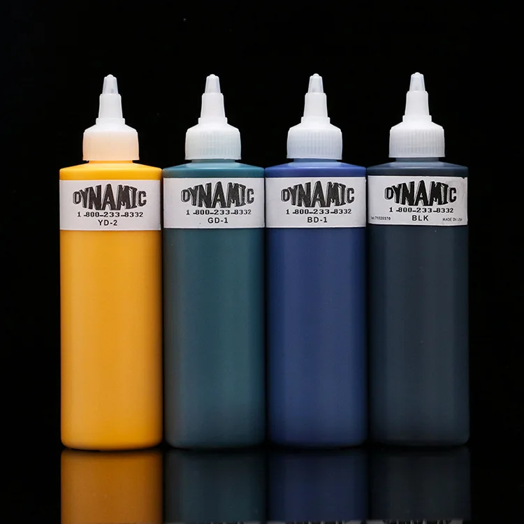 1 flaske Dynamic Tattoo Ink 250ml 8 ounce 330g (8 farver kan vælge) Tatoveringer Pigment kit til Foring og Skygge