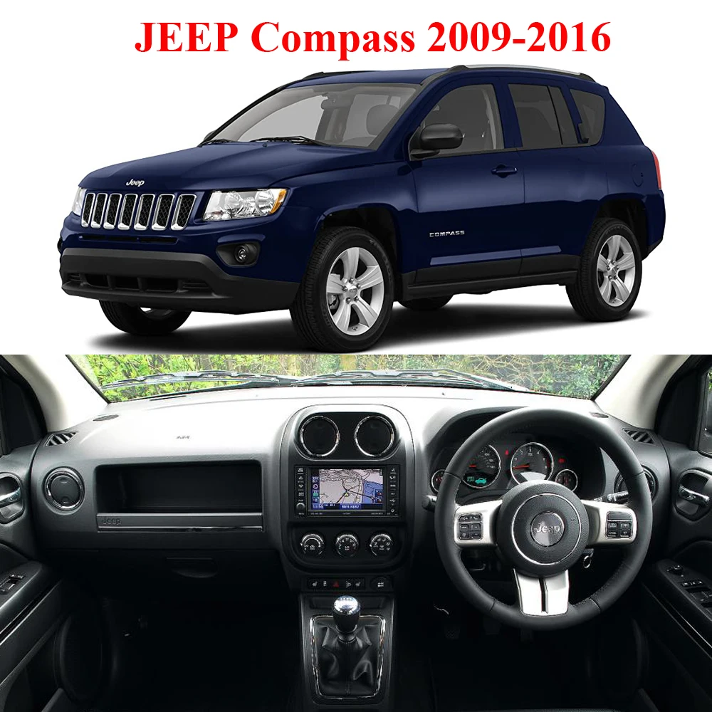 10.1 Tommer Android 2 For Din JEEP Compass 2009-2016 Bil Radio Mms Video-Afspiller, Navigation, GPS, Bluetooth, Wifi