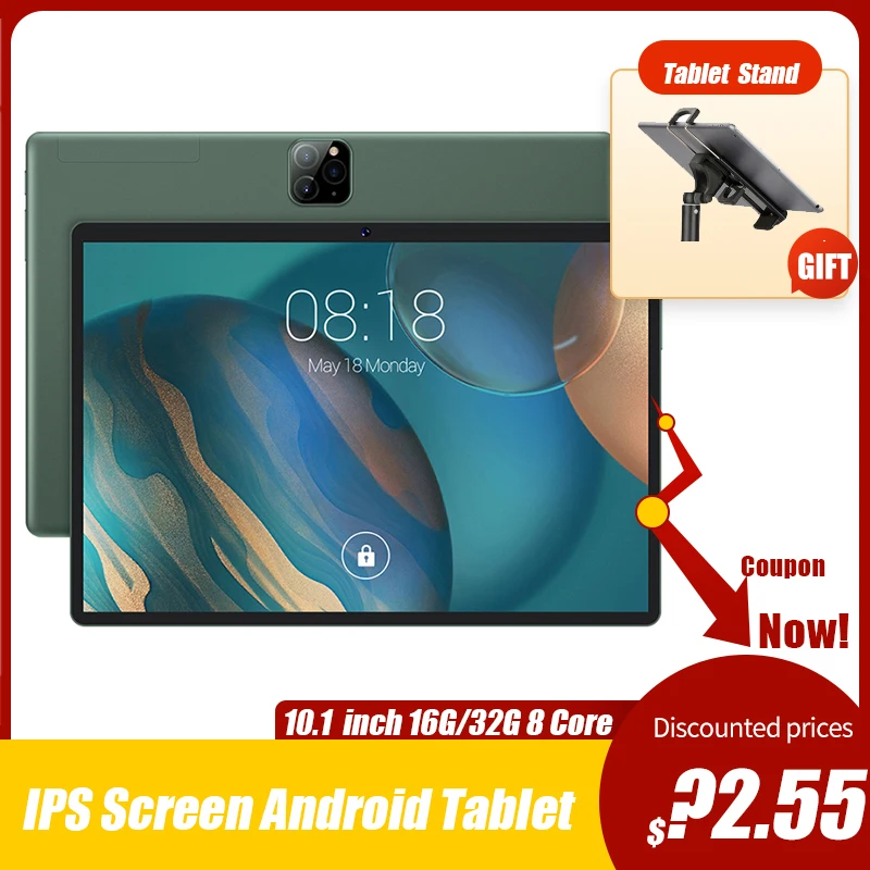 10.1 tommer Tablet PC Android-1+16G 2+32G 8 Core IPS-Skærm 3G-Telefon Opkald, GPS, WiFi, Bluetooth Børn Børn Læring Gave 4000MAH