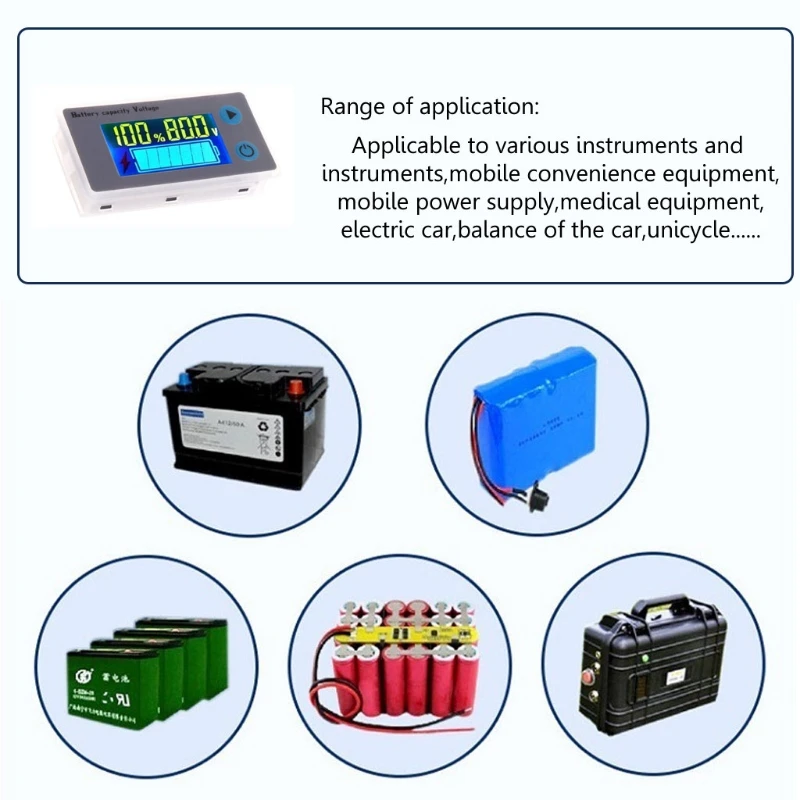 10-100V Universal LCD-Bil Syre Bly, Lithium Batteri, Kapacitet Indikator for Digital Voltmeter Spænding Tester Skærm