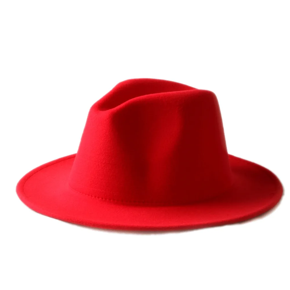 10 Farve Mænd Kvinder Uld VTG Wide Brim Følte fedora hat Trilby Hat BNWT/NYE Gangster Panama hat Kirke Hat På Lager