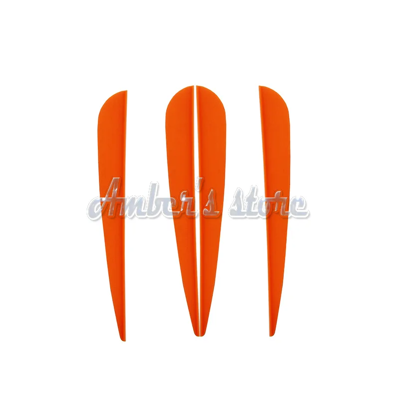 100 stykker /lot 5 tommer Plast Orange Pil Vane Fletching for DIY-Pil-Bueskydning Bue