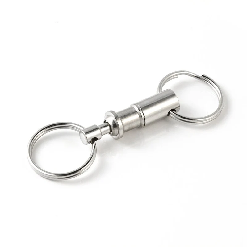 10stk Centrale ChainsDetachable Pull-Apart nøgleringe Quick Release Nøgleringe Nøglering Dobbelt Split Ringe
