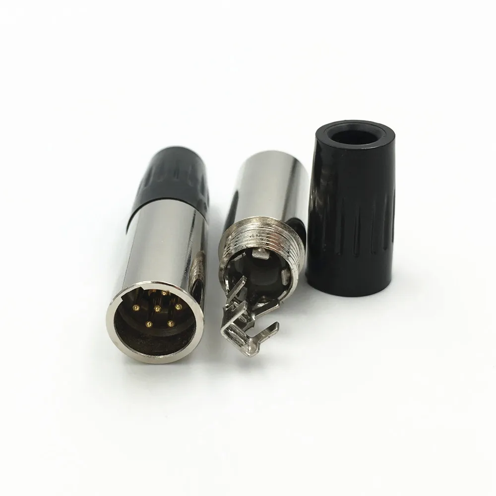 10stk Mini-XLR-6 Pin han Stik 6-Pin XLR Audio Mikrofon MIC-Stik til Kabel-Lodning Lige