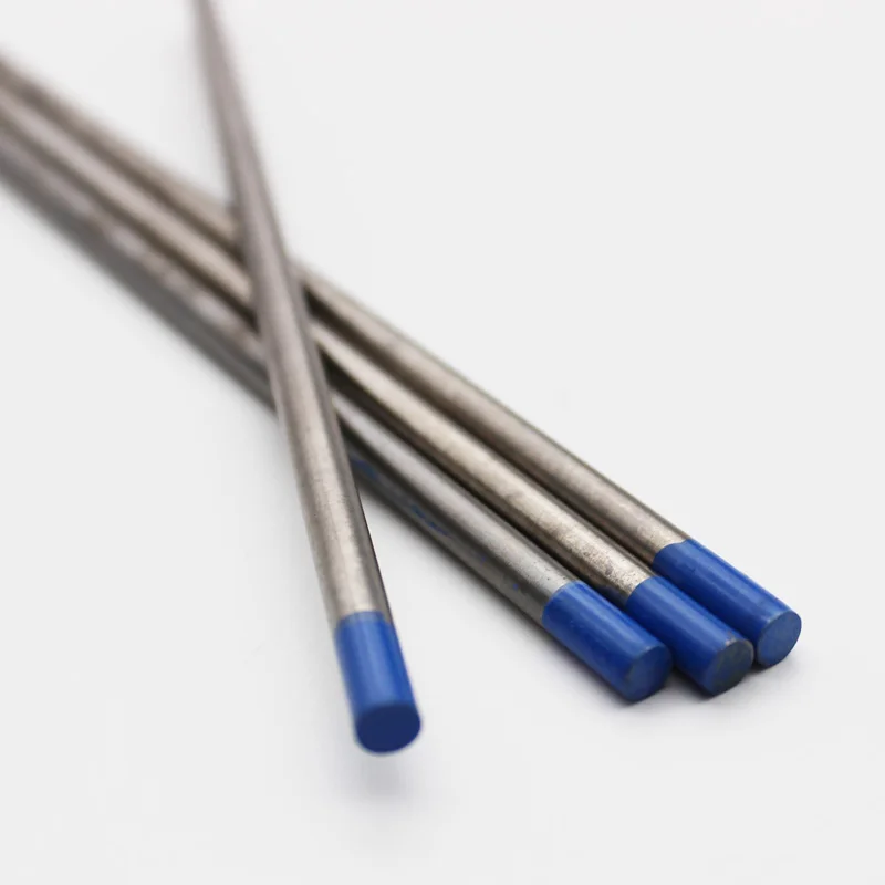 10stk Wolfram Elektroder svejseelektroder Blå Spids Lav Temperatur Tig Lodning Lanthan-1.0 mm 6,4 mm
