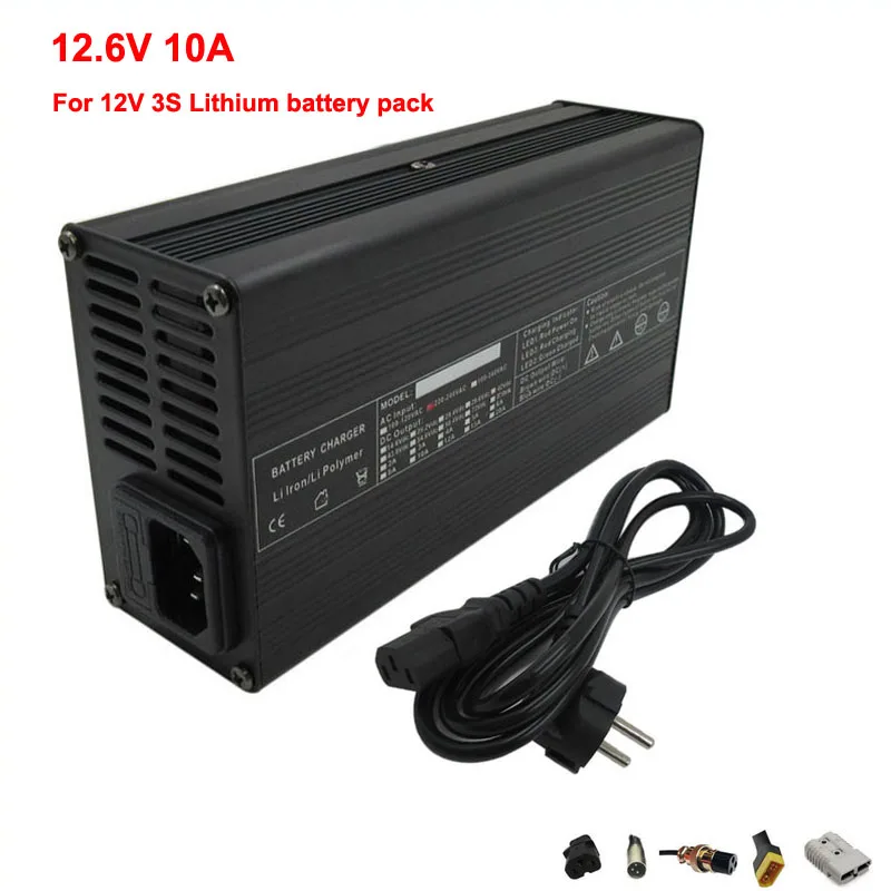 12,6 V 5A 10A, 15A, 20A, 25A, Lithium batteri oplader, 12V 10A Power adapter For 3S 10,8 V 11.1 V 12V li-ion batteri