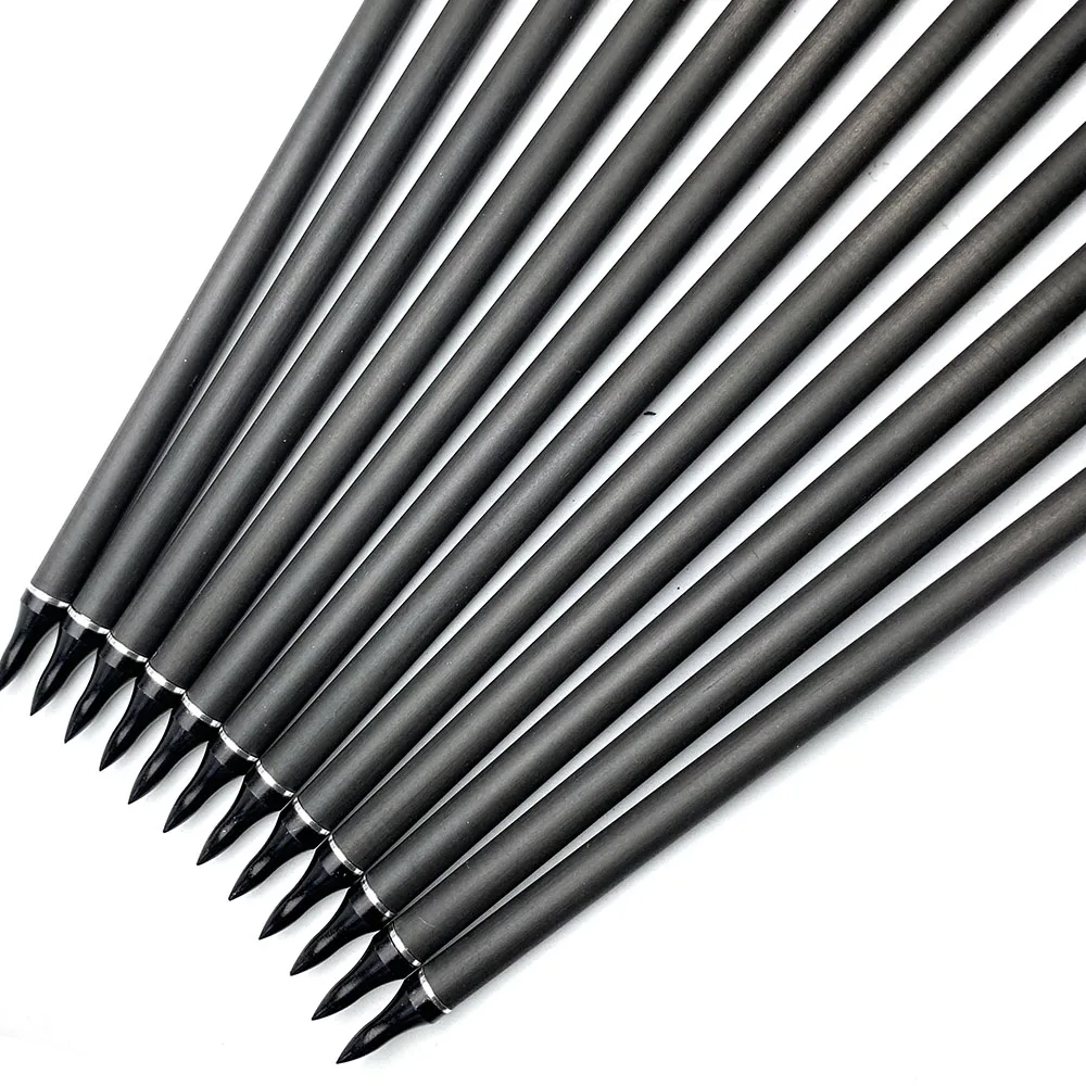 12pc Ren Carbon Pil Ryg 200 300 340 400 500 600 700 800-ID 6.2 mm Bueskydning For Stof /Recuvre Bow Jagt skydning