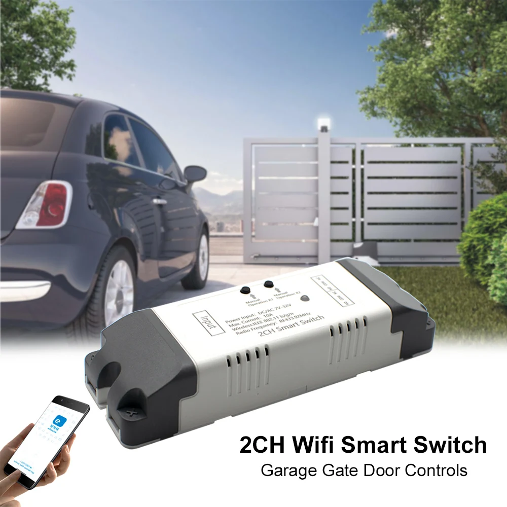 12V, 220V Wifi Relæ Switch-4 Channel Wireless Wifi Relæ Modul Fjernbetjeningen Skifte App Control-tasten 7-32V for Smart Home