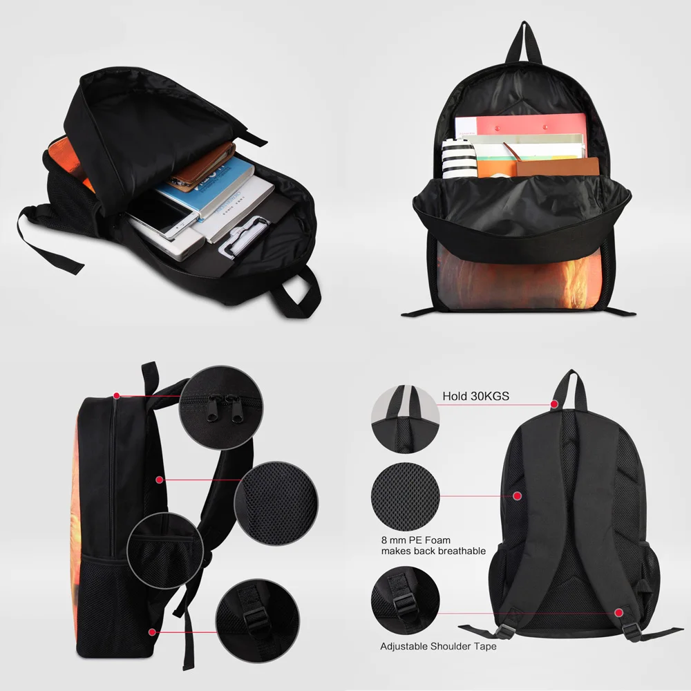 16 Tommer Rygsæk, penalhus med 2 PC ' er Indstillet Til Studerende Tilpasse Design skoletasker Bookbags For Børn Dagligt Daypack Børn Mochila